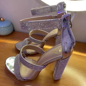 Worn once sparkly heels!!